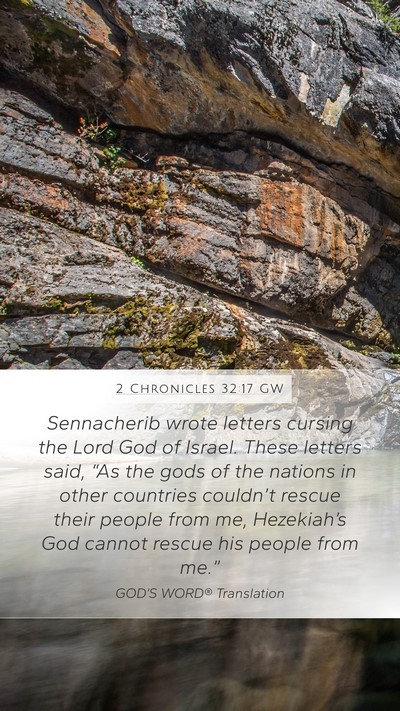 2 Chronicles 32:17 GW Bible Verse Image