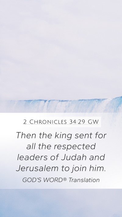 2 Chronicles 34:29 GW Bible Verse Image