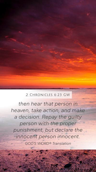 2 Chronicles 6:23 GW Bible Verse Image