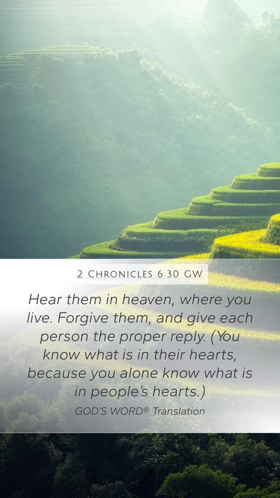 2 Chronicles 6:30 GW Bible Verse Image