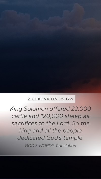 2 Chronicles 7:5 GW Bible Verse Image