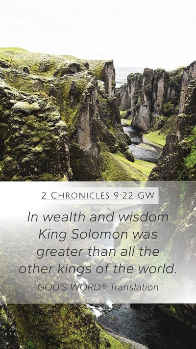 2 Chronicles 9:22 GW Bible Verse Image