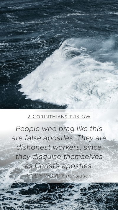 2 Corinthians 11:13 GW Bible Verse Image
