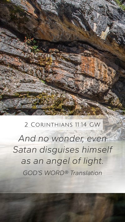 2 Corinthians 11:14 GW Bible Verse Image