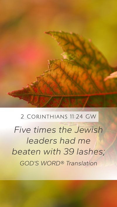2 Corinthians 11:24 GW Bible Verse Image