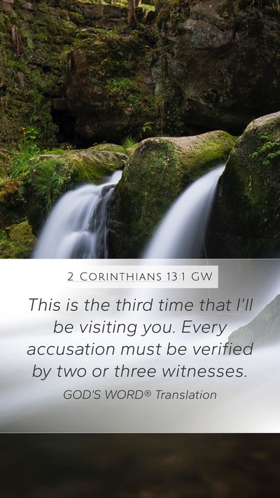 2 Corinthians 13:1 GW Bible Verse Image