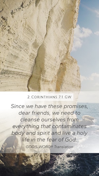 2 Corinthians 7:1 GW Bible Verse Image