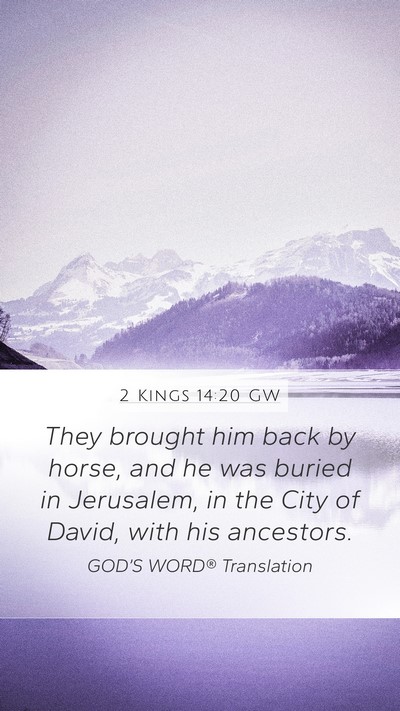 2 Kings 14:20 GW Bible Verse Image