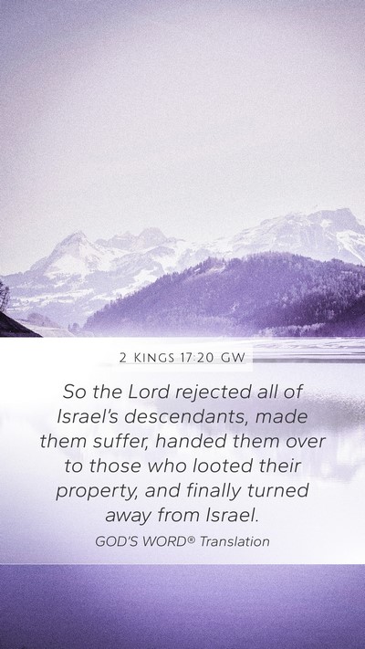 2 Kings 17:20 GW Bible Verse Image
