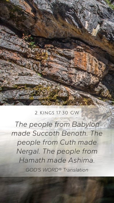 2 Kings 17:30 GW Bible Verse Image