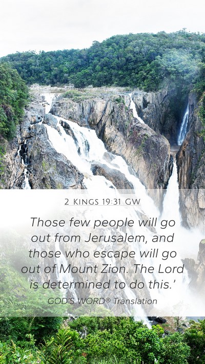 2 Kings 19:31 GW Bible Verse Image