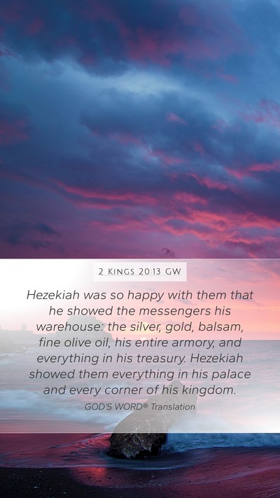 2 Kings 20:13 GW Bible Verse Image