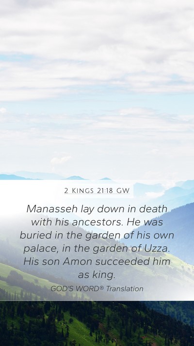 2 Kings 21:18 GW Bible Verse Image