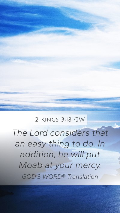 2 Kings 3:18 GW Bible Verse Image