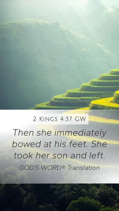 2 Kings 4:37 GW Bible Verse Image