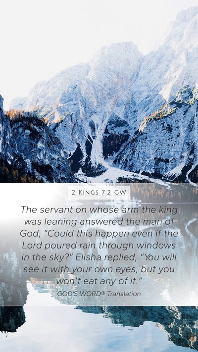 2 Kings 7:2 GW Bible Verse Image