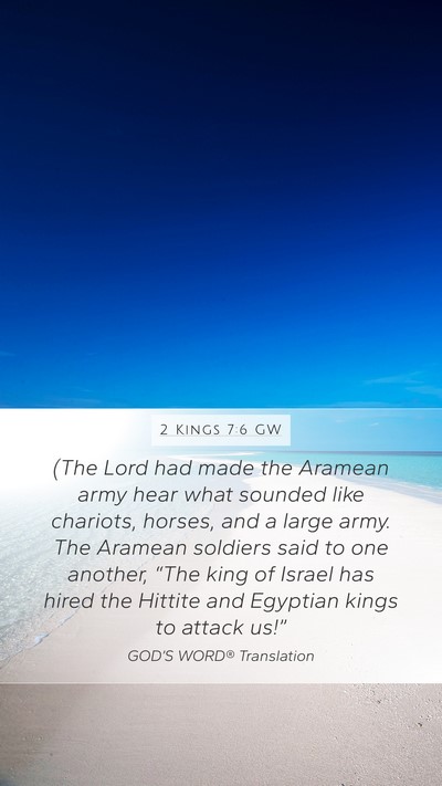 2 Kings 7:6 GW Bible Verse Image