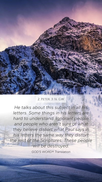2 Peter 3:16 GW Bible Verse Image