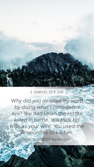 2 Samuel 12:9 GW Bible Verse Image