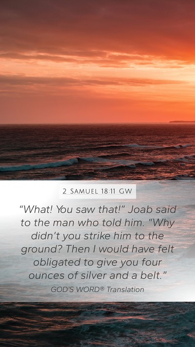 2 Samuel 18:11 GW Bible Verse Image