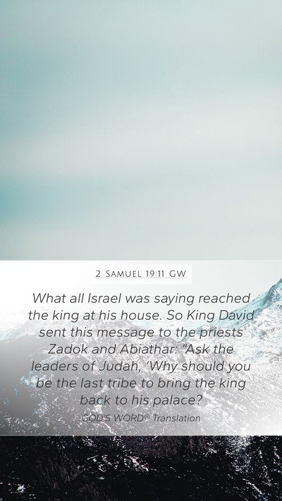 2 Samuel 19:11 GW Bible Verse Image