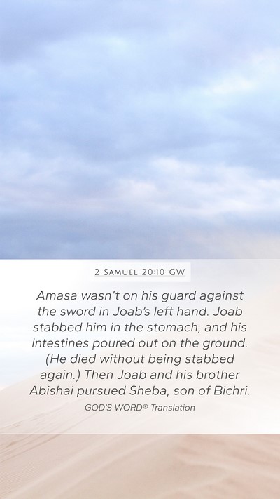 2 Samuel 20:10 GW Bible Verse Image
