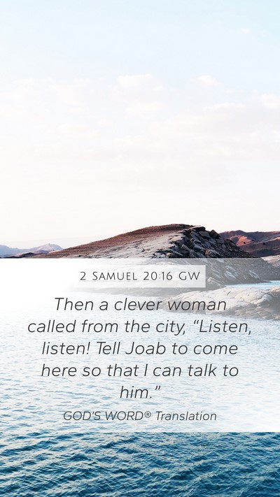 2 Samuel 20:16 GW Bible Verse Image