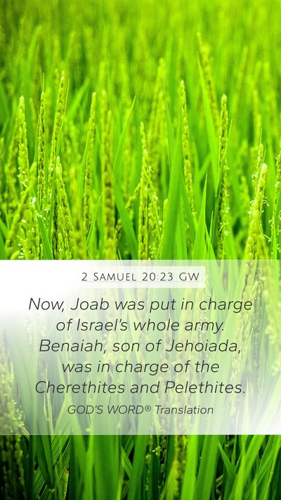 2 Samuel 20:23 GW Bible Verse Image