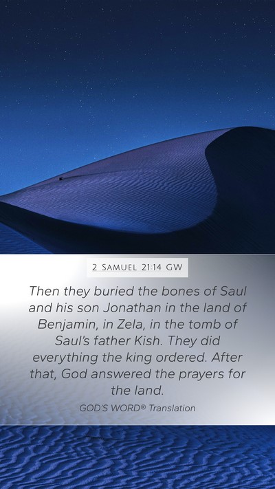2 Samuel 21:14 GW Bible Verse Image