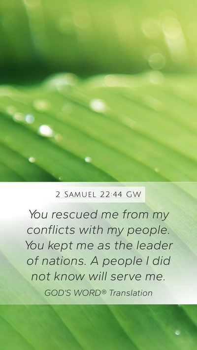 2 Samuel 22:44 GW Bible Verse Image
