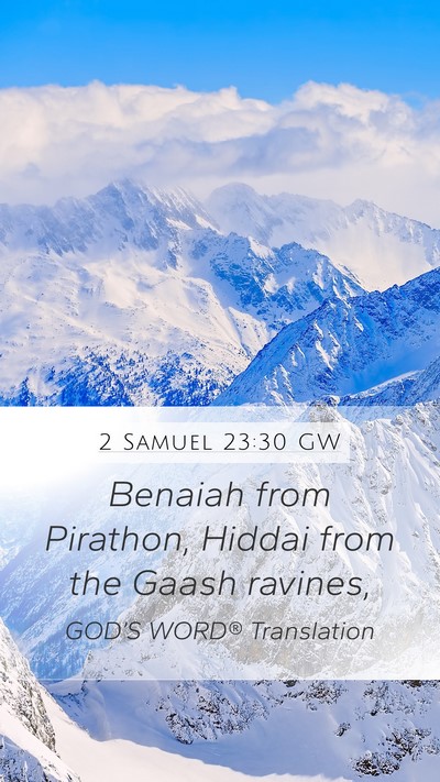 2 Samuel 23:30 GW Bible Verse Image
