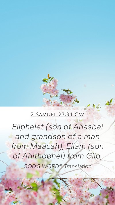 2 Samuel 23:34 GW Bible Verse Image