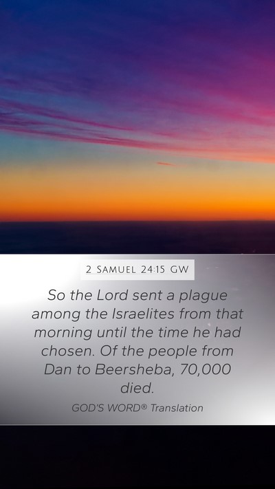 2 Samuel 24:15 GW Bible Verse Image
