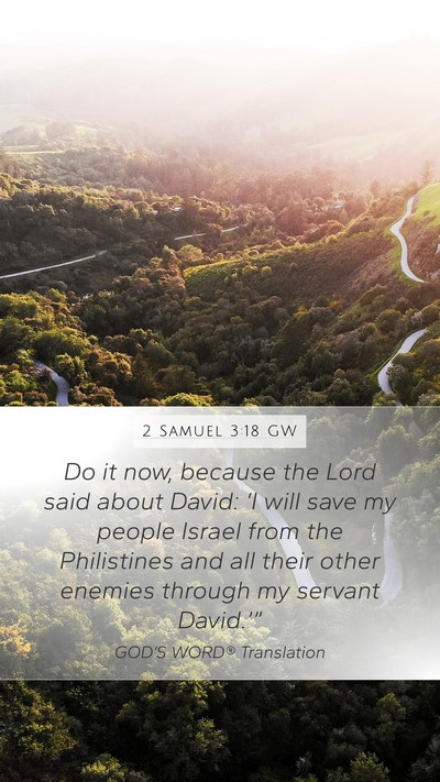2 Samuel 3:18 GW Bible Verse Image