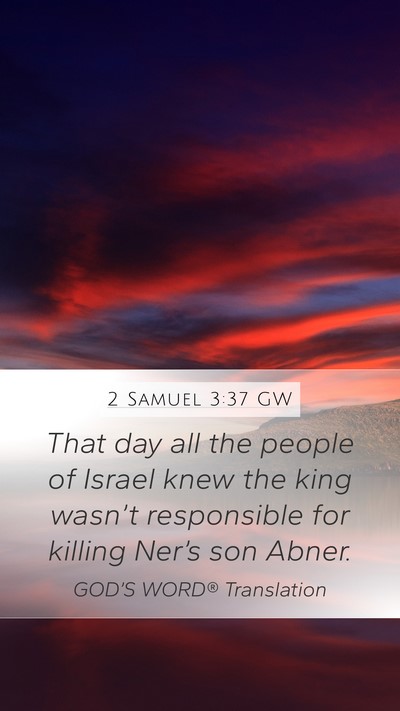 2 Samuel 3:37 GW Bible Verse Image