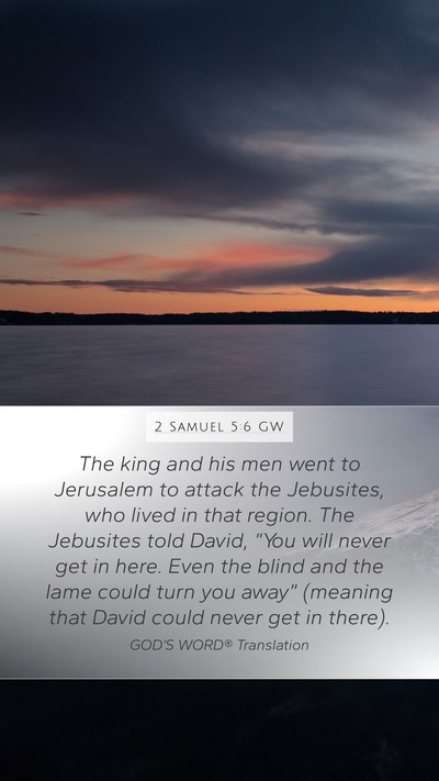 2 Samuel 5:6 GW Bible Verse Image