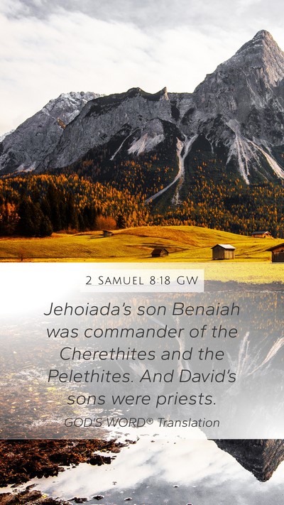 2 Samuel 8:18 GW Bible Verse Image