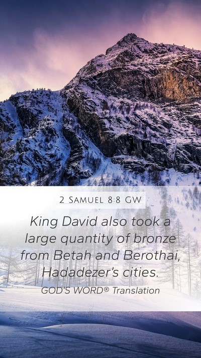 2 Samuel 8:8 GW Bible Verse Image