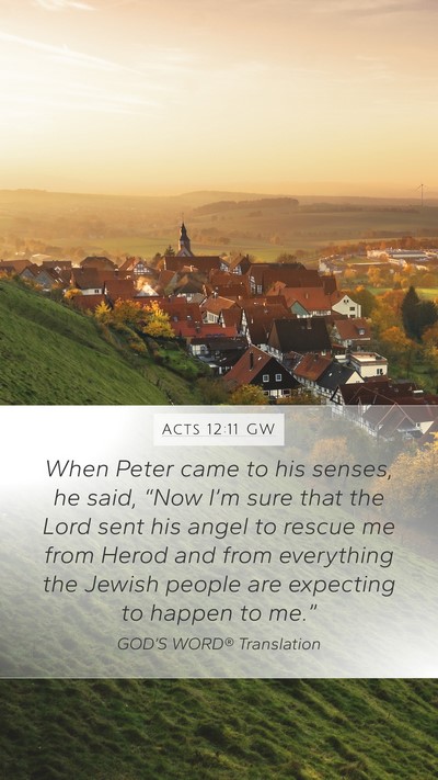Acts 12:11 GW Bible Verse Image