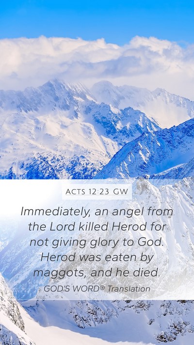 Acts 12:23 GW Bible Verse Image