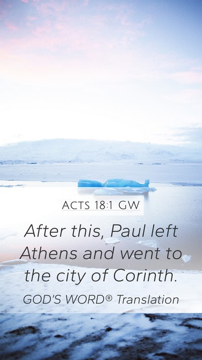 Acts 18:1 GW Bible Verse Image