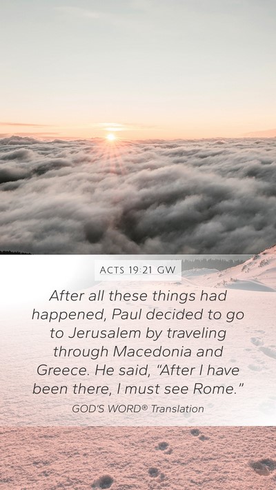 Acts 19:21 GW Bible Verse Image