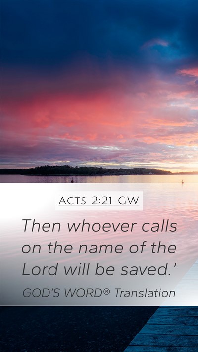 Acts 2:21 GW Bible Verse Image