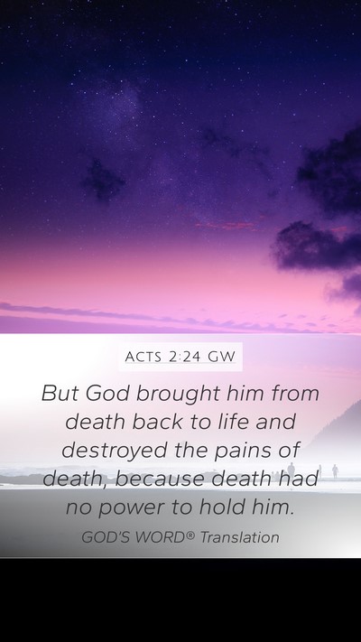 Acts 2:24 GW Bible Verse Image