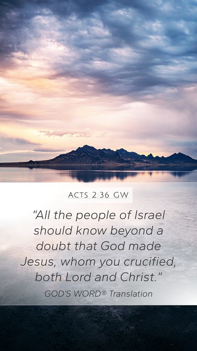 Acts 2:36 GW Bible Verse Image