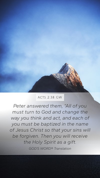 Acts 2:38 GW Bible Verse Image