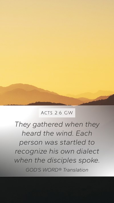 Acts 2:6 GW Bible Verse Image