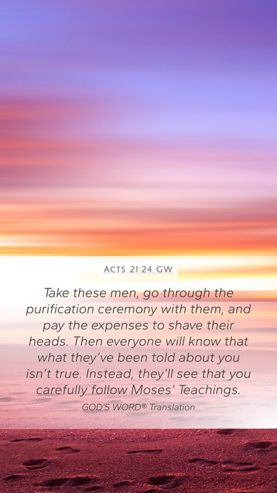 Acts 21:24 GW Bible Verse Image
