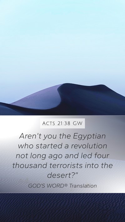 Acts 21:38 GW Bible Verse Image