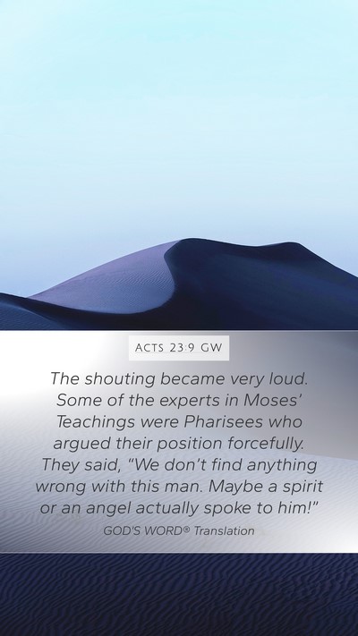 Acts 23:9 GW Bible Verse Image